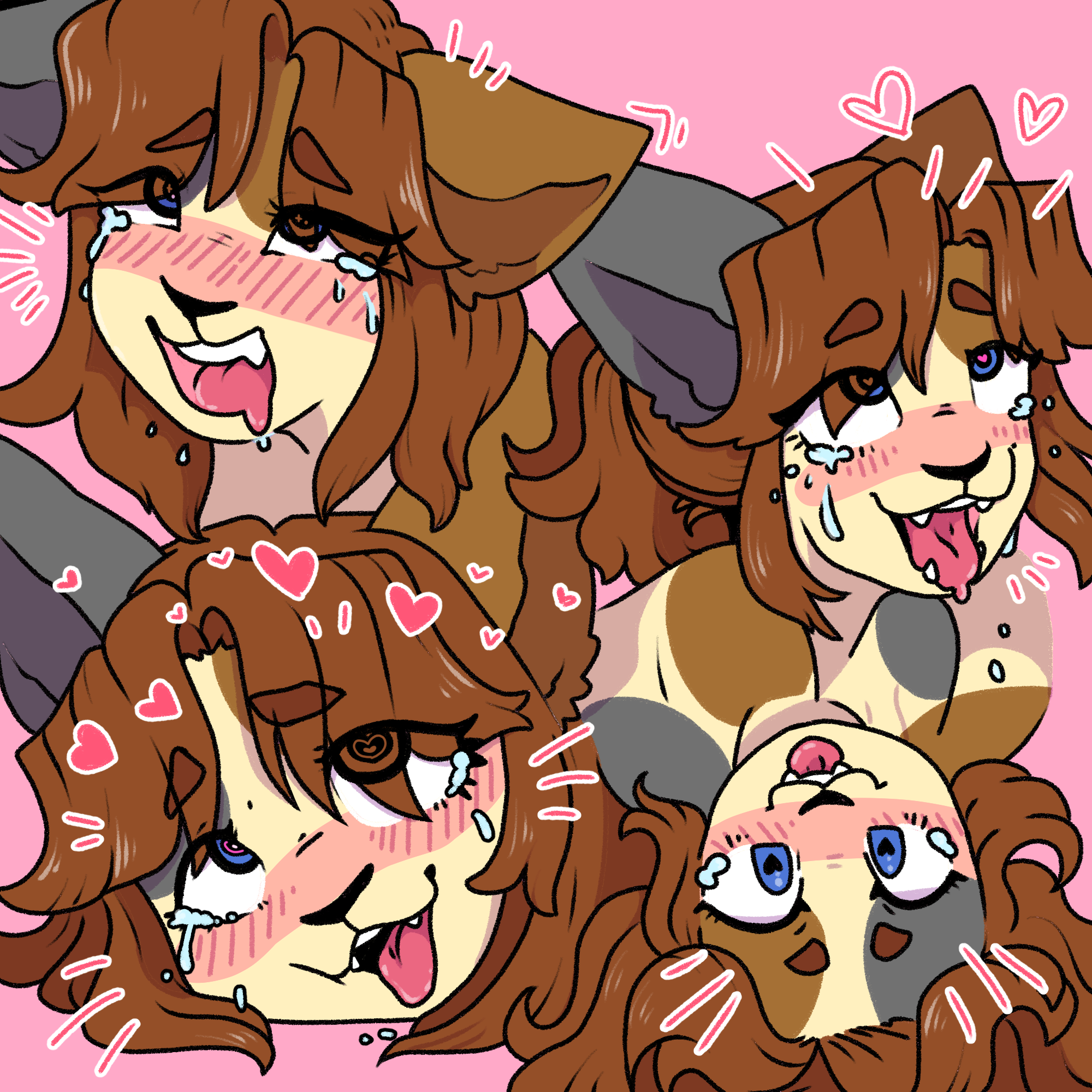 ahegao collage